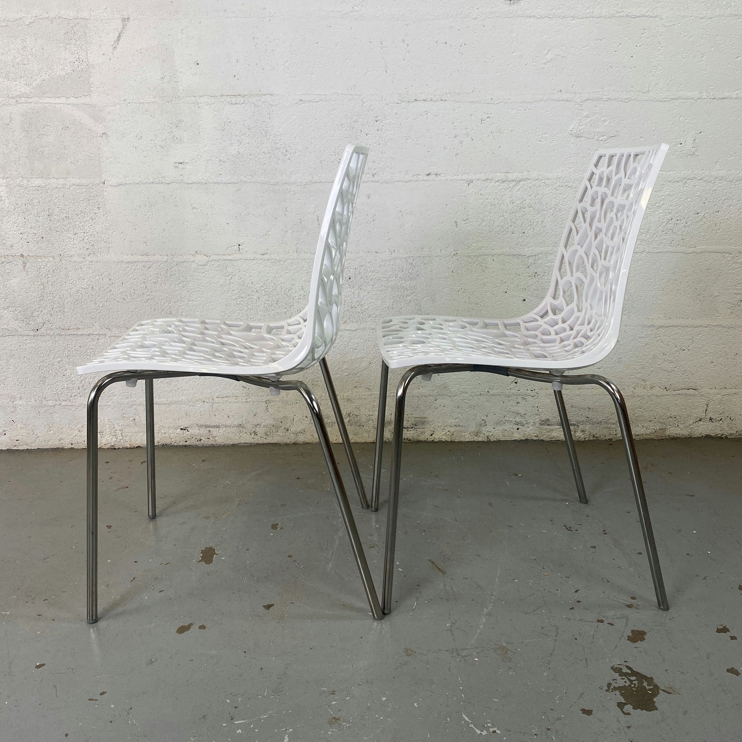 Paire de chaises blanche