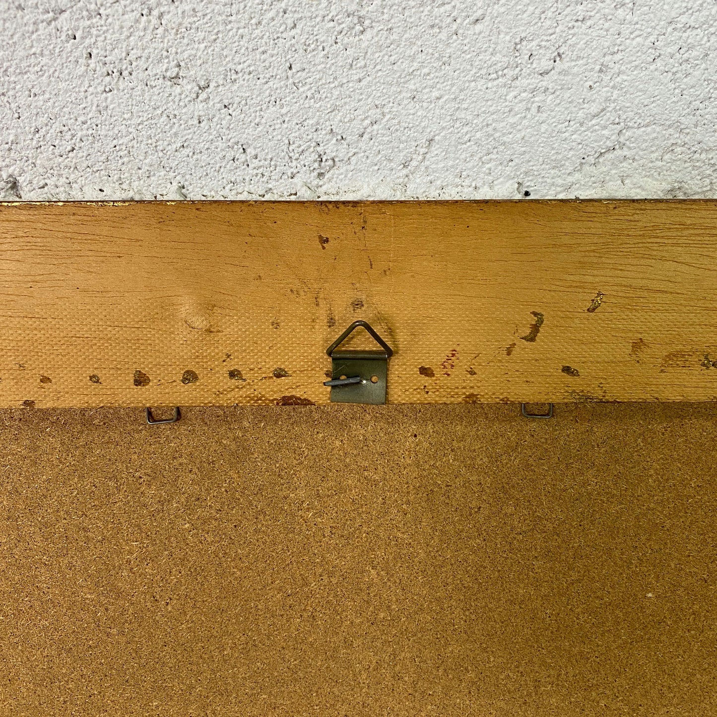 Miroir biseauté octogonale en bois mouluré peint