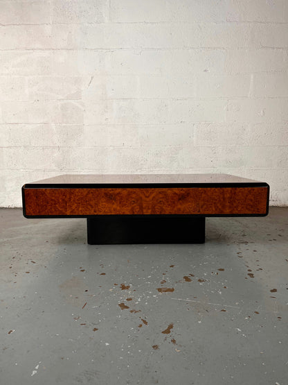 Table basse effet loupe d'orme