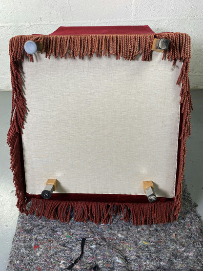 Fauteuil Club Rouge à frange