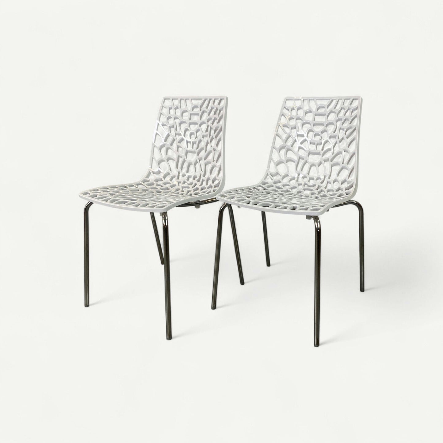 Paire de chaises blanche