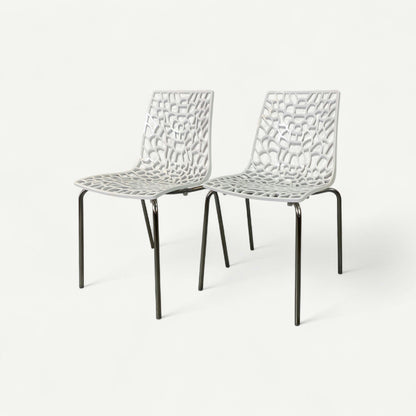 Paire de chaises blanche