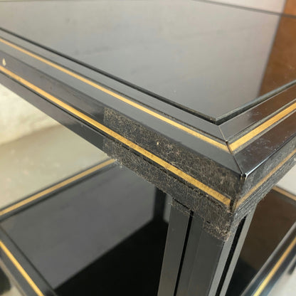 Table basse en verre fumé Pierre Vandel