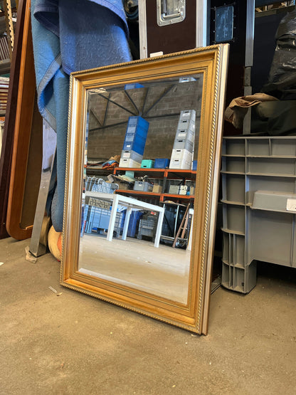 Miroir cadre doré biseauté