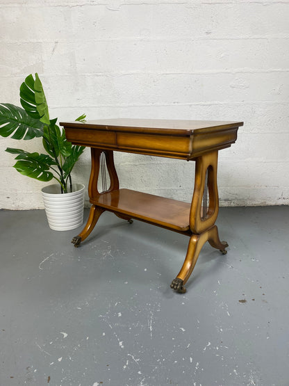 Console vintage "Lyre" de style Empire, années 60