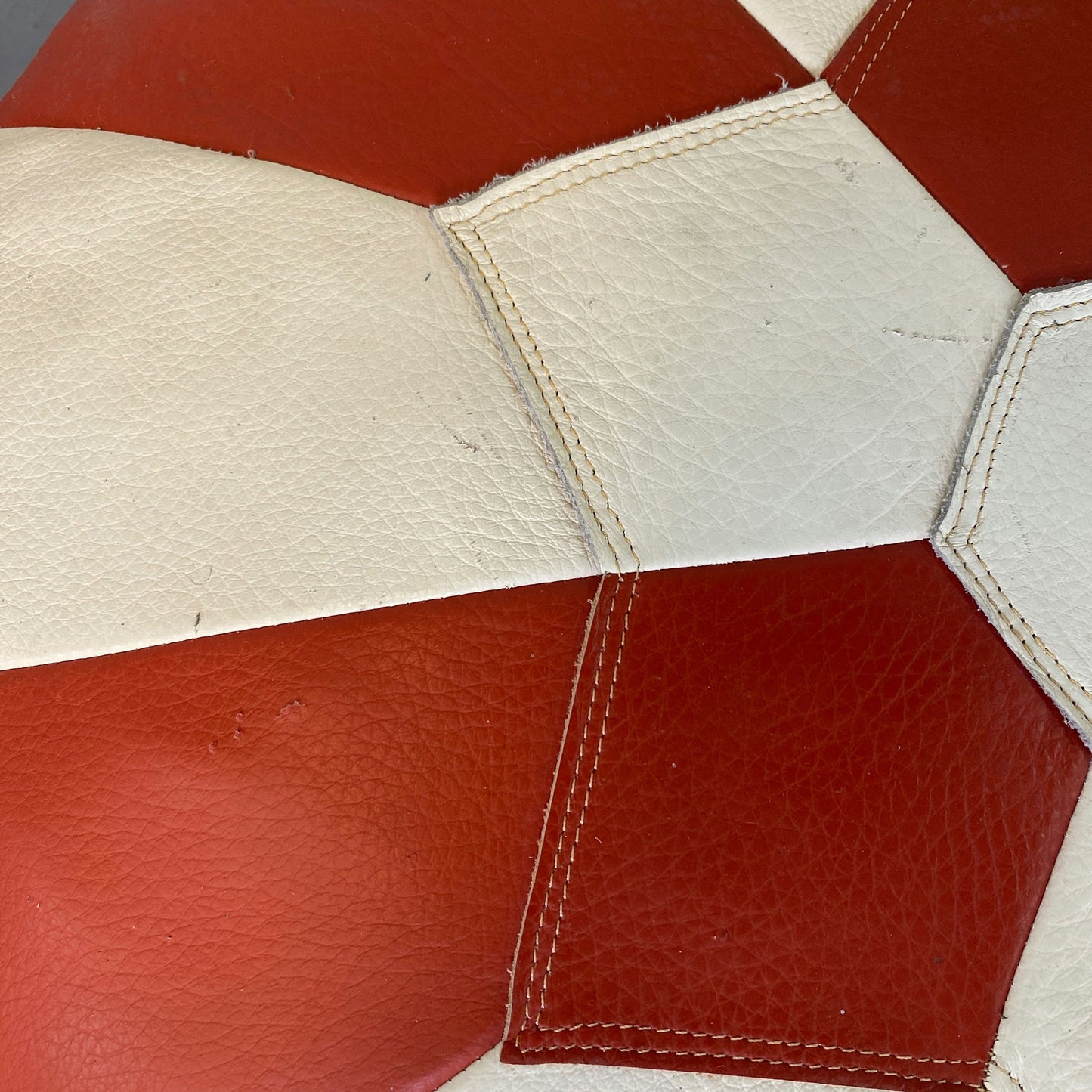 Pouf rond patchwork 70s