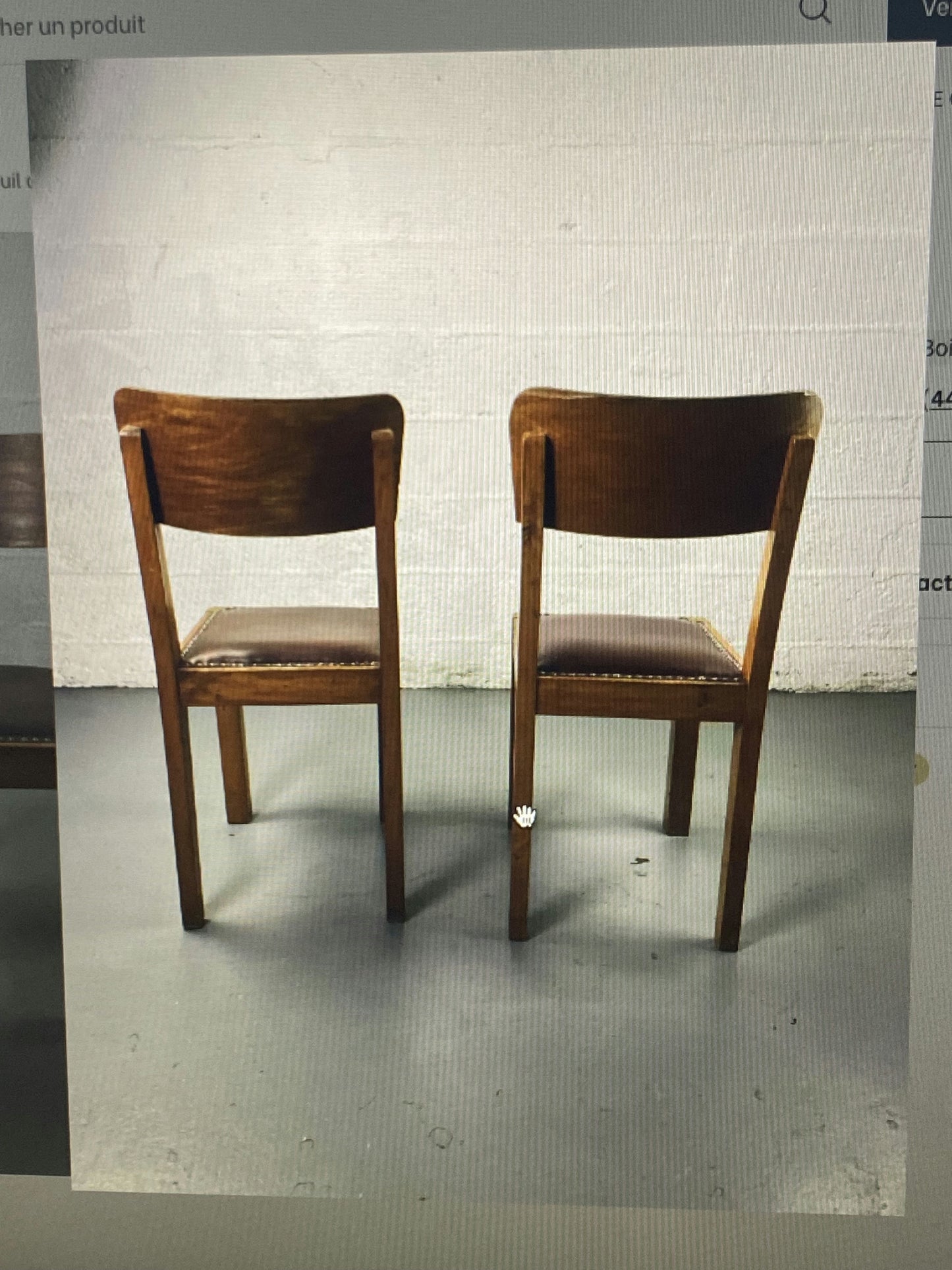 Lot de 3 chaises bistrot dépareillés et abîmés