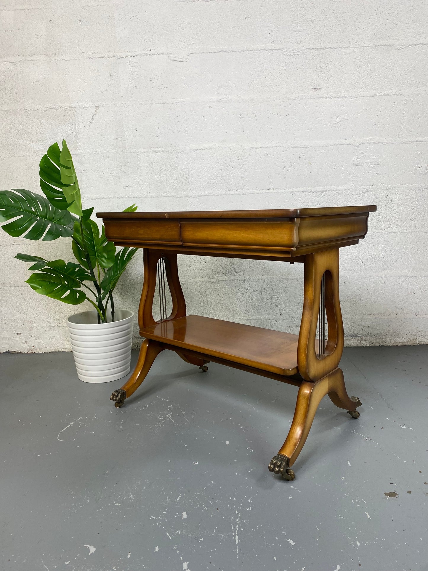 Console vintage "Lyre" de style Empire, années 60