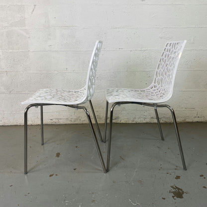 Paire de chaises blanche