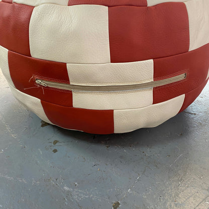 Pouf rond patchwork 70s