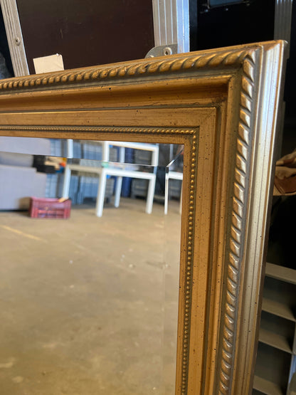 Miroir cadre doré biseauté