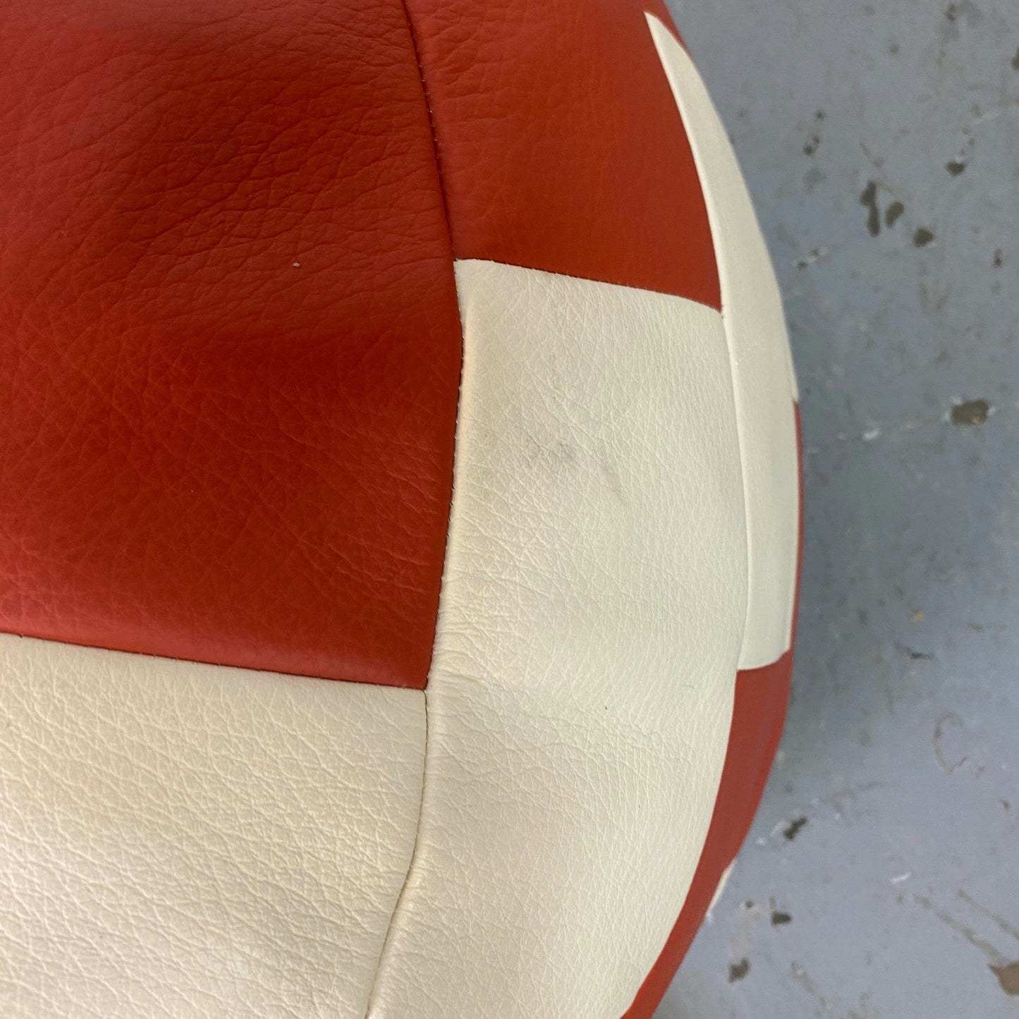 Pouf rond patchwork 70s