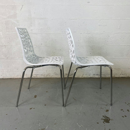 Paire de chaises blanche