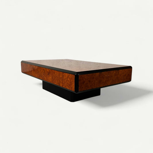 Table basse effet loupe d'orme