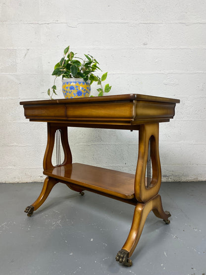 Console vintage "Lyre" de style Empire, années 60