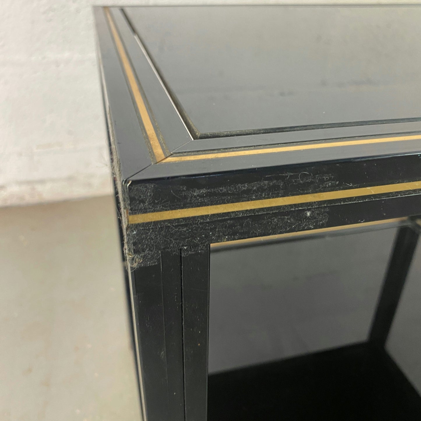 Table basse en verre fumé Pierre Vandel