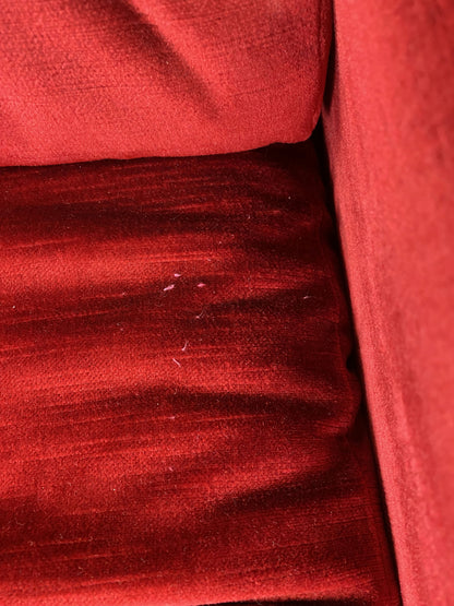 Fauteuil Club Rouge à frange