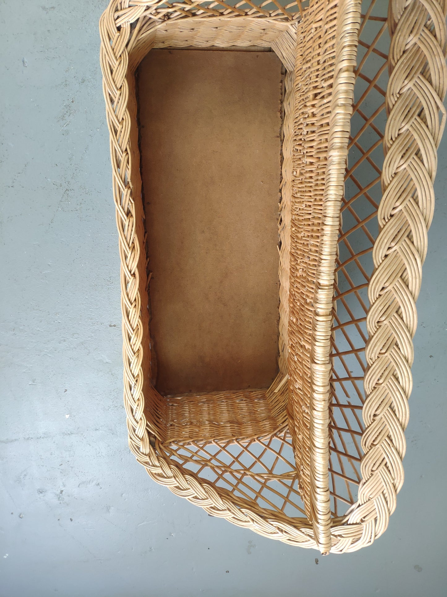 Banc coffre osier vintage