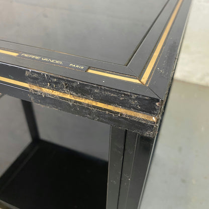 Table basse en verre fumé Pierre Vandel