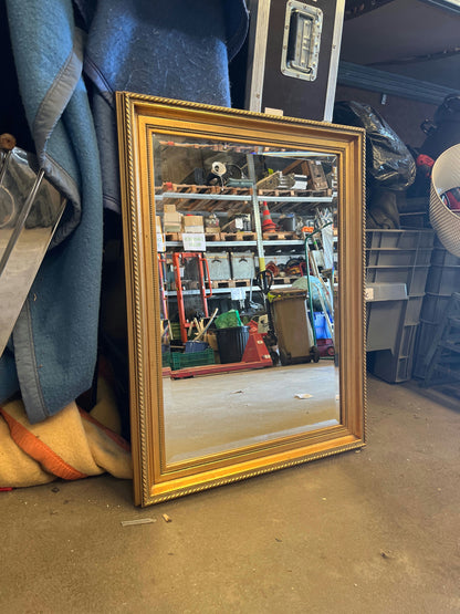 Miroir cadre doré biseauté