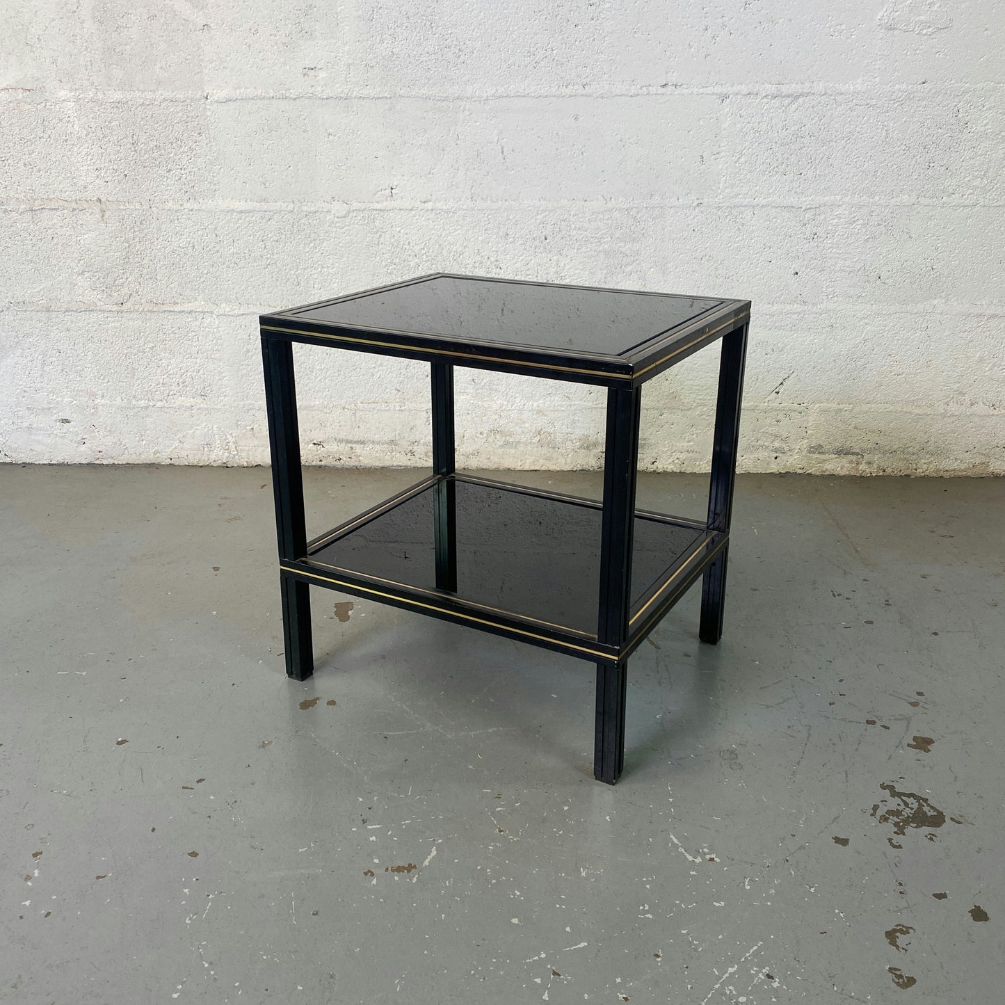Table basse en verre fumé Pierre Vandel