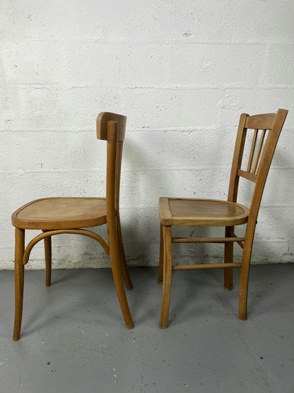 Lot de 4 chaises bistrot dépareillés