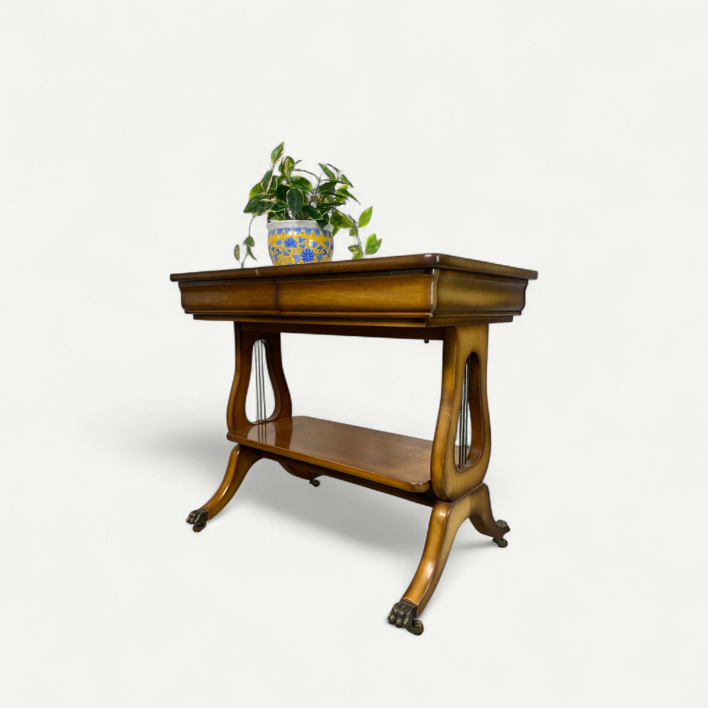 Console vintage "Lyre" de style Empire, années 60