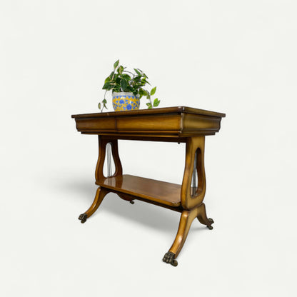 Console vintage "Lyre" de style Empire, années 60