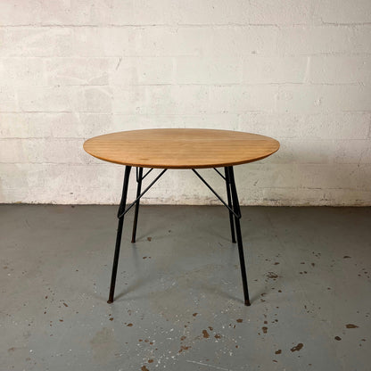 Table à manger ronde rallonge Gérard Guermonprez