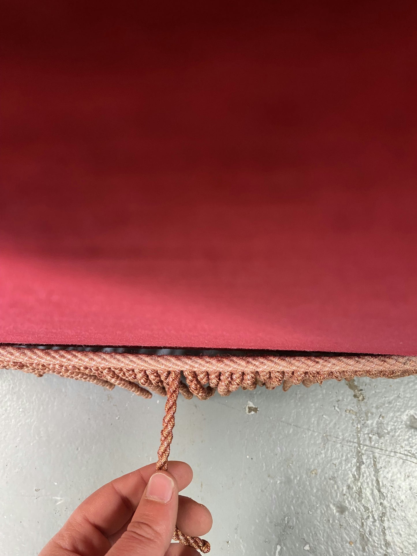 Fauteuil Club Rouge à frange
