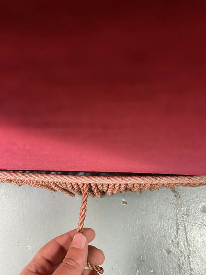 Fauteuil Club Rouge à frange