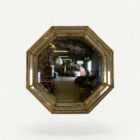 Miroir octogonal biseauté à parclose