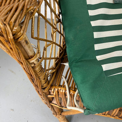 Lot de 4 fauteuils en rotin tressé