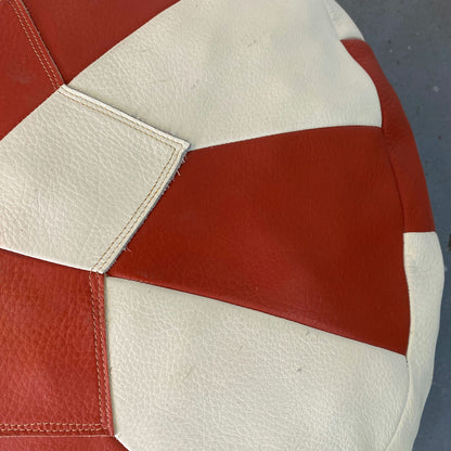 Pouf rond patchwork 70s